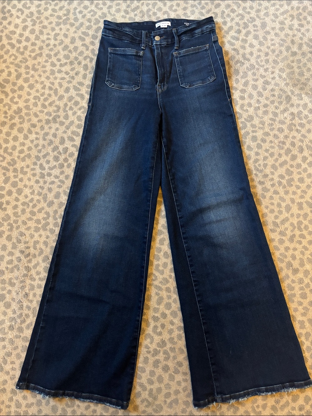Good American Soft-Tech Good Waist
High-Rise Palazzo Jeans - Picture 5 of 15
